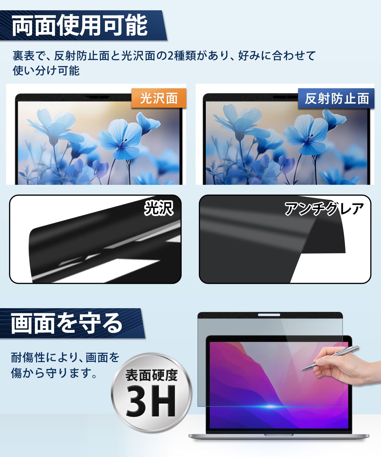 MacBook Air 13 / MacBook Pro 13 用 覗き見防止 プライバシーフィルター